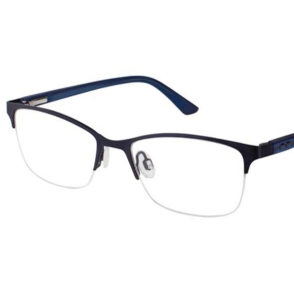 Humphreys Style 592033 Semi Rimless Navy Blue Eyeglasses Frames - Picture 1 of 7